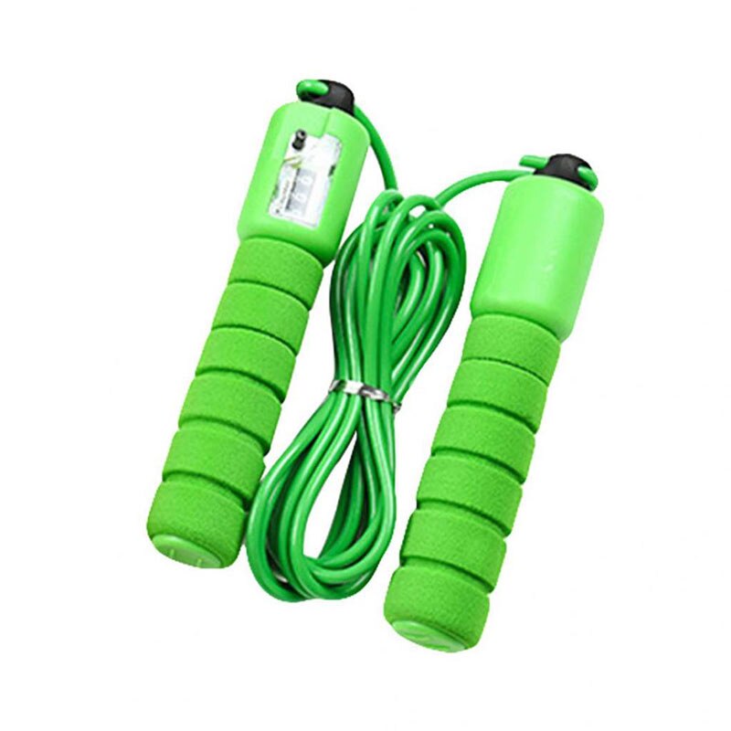 Springen Touwen Met Teller Sport Fitness Verstelbare Speed Tellen Jump Rope Skipping Voor Volwassenen En Kinderen Jump Workout: Green