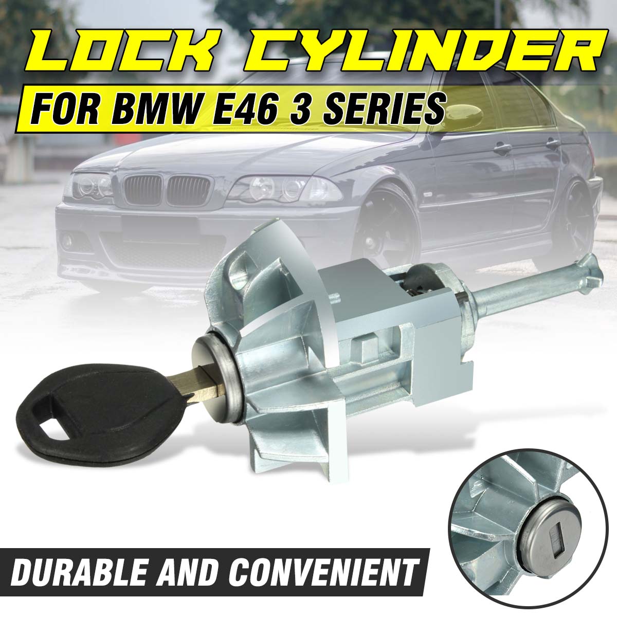 Voor Bmw E46 3 Serie Linksvoor Driver Cilinder Vat Montage Sleutel – Grandado