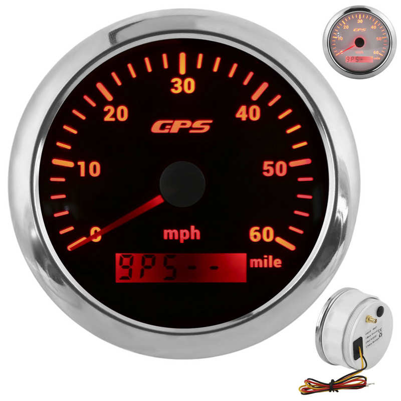 Speed Odometer GPS Speedometer Adjustable Backlight IP67 Waterproof for Boats for RVs