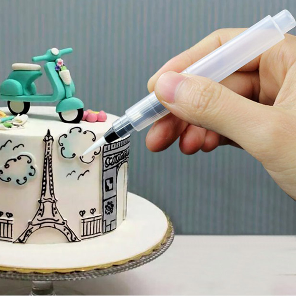 1Pc/3Pc Coloring Water Pen Voor Aquarel Cake Decorating Gereedschap/Water Borstel Schilderen Pen Fondant Cake pen Decor