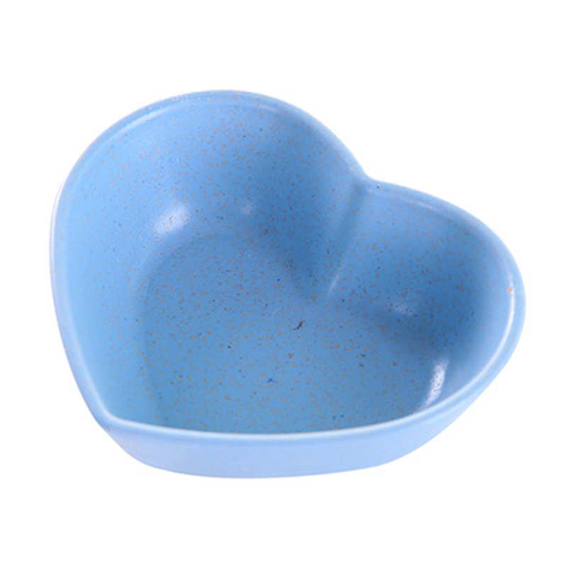 Tarwe Stro Hart Azijn Kruiden Gerecht Effen Roze Beige Groen Soja Saus Zout Snack Kleine Plaat 7.8*6.3 cm 1 st
