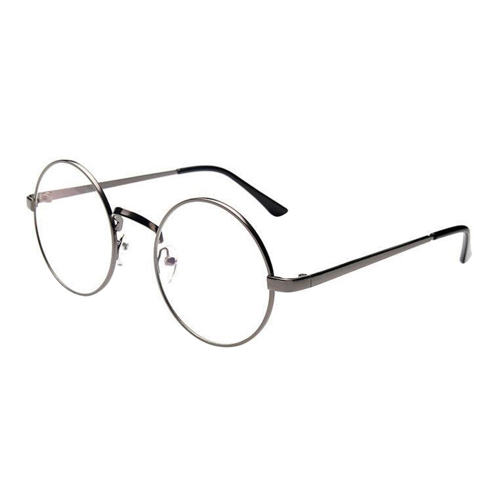 unisex klassisk årgang brille ramme rund linse flat nærsynthet optisk speil enkel metall kvinner / menn brille ramme  #40: C
