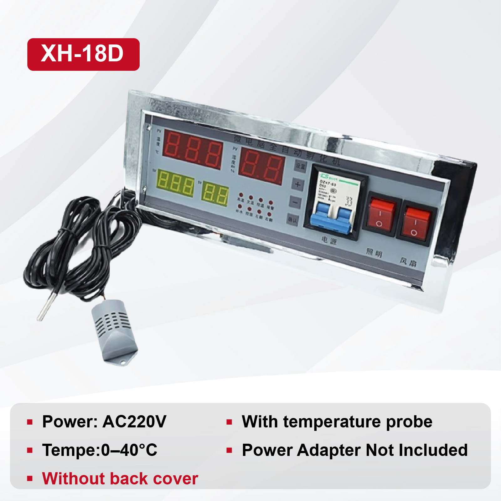 XM-18 Automatic Egg Incubator Thermostat Digital Temperature Humidity Controller with Sensor