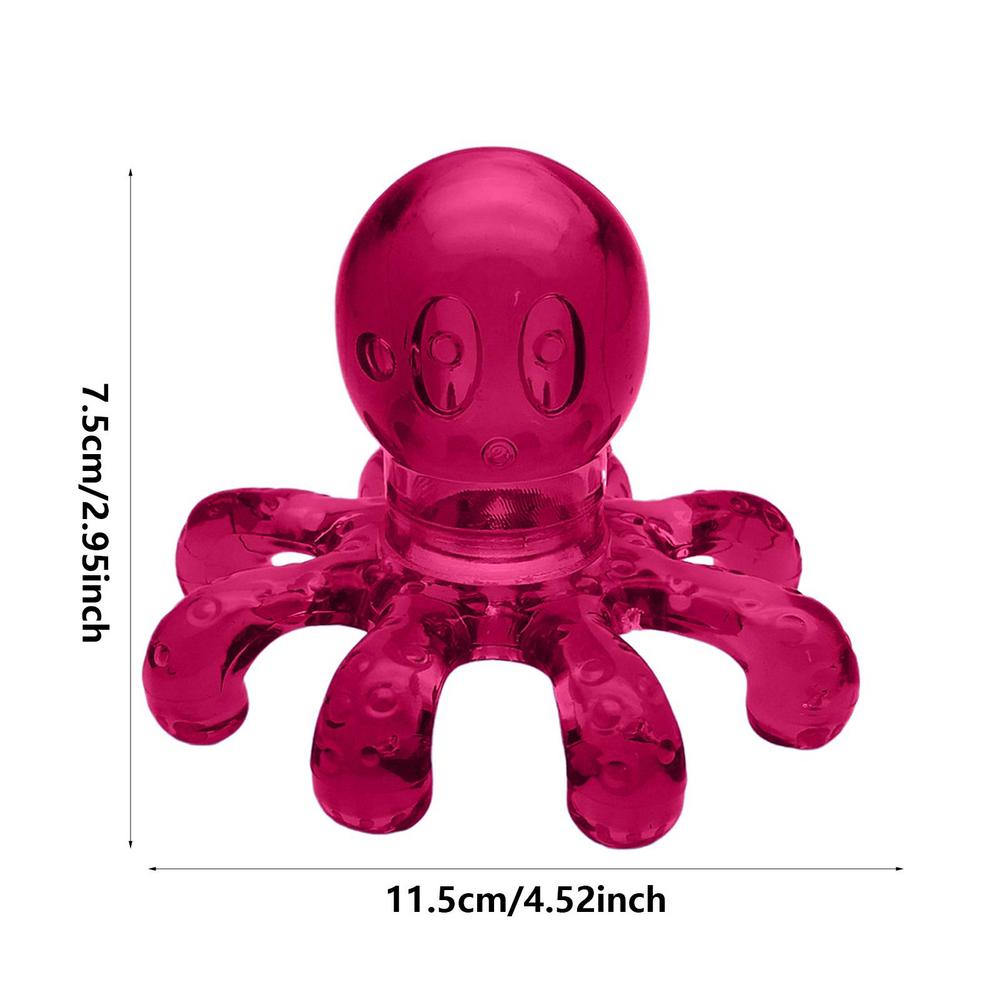 Hoofdmassage Hoofdhuidmassage Octopus Hoofdhuid Stress Relax Spa Healing Legering Gezondheidszorghulpmiddel Lichaam Hoofdmassage Schoonheid Gezondheidshulpmiddel: Rood