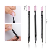 Dmoley Nail Cuticle Pusher Quartz Head Remover Washable Dead Skin Pusher Stick Pen Spoon Cut Manicure Care Nail Tools
