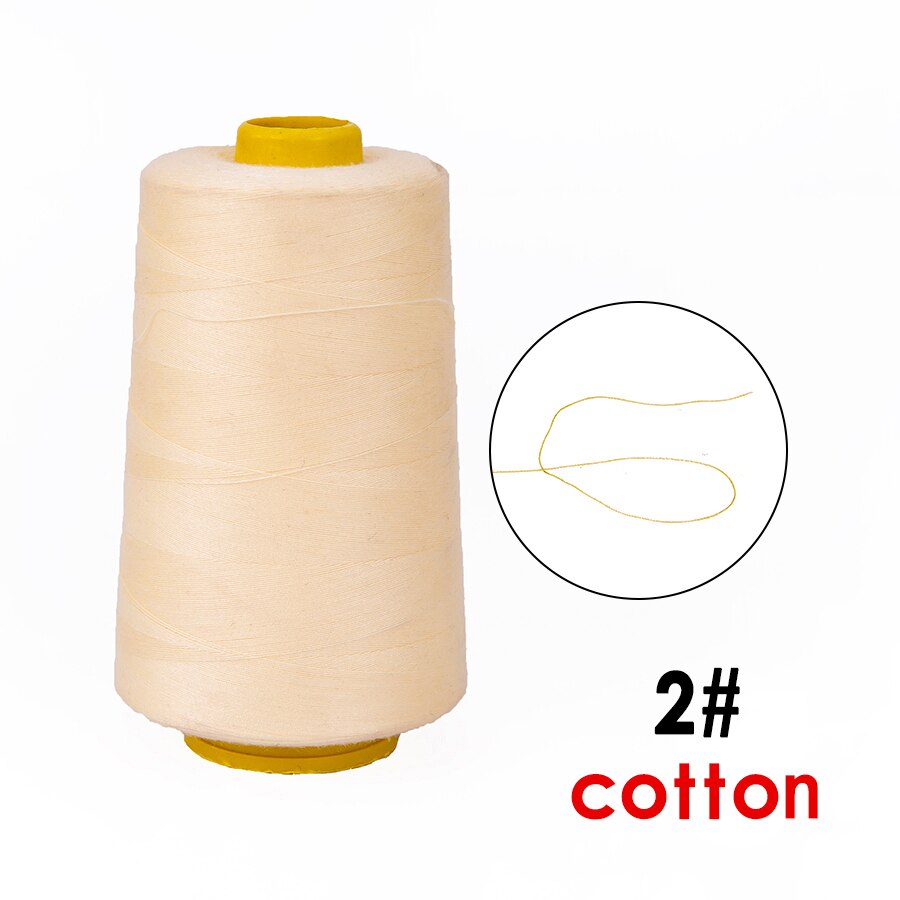 Máquina de coser para cabello, herramientas para pelucas, hilo para tejer de algodón y nailon, accesorios para pelucas, gorras, herramientas de extensión de cabello: 2-cotton