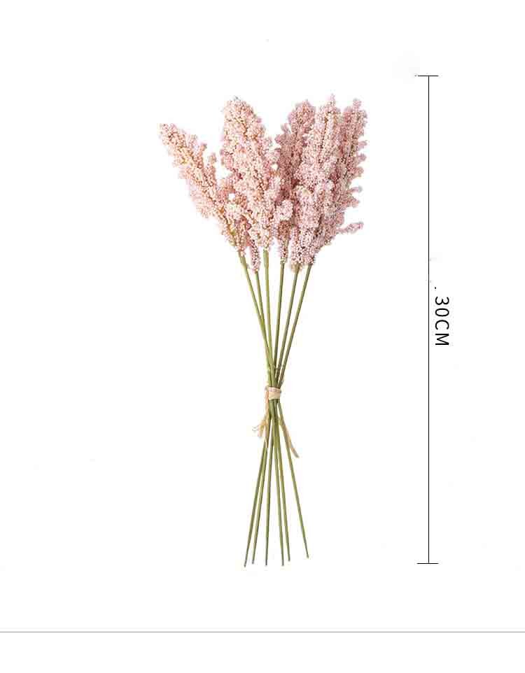 Billig 6 stk/pak kunstig vanilje mini skum bær spids kunstig blomsterbuket til hjemmet plante vægdekoration grai