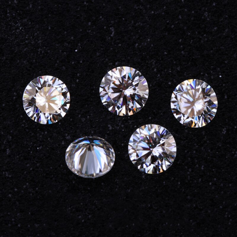 BOEYCJR 1ct F Color Round Brilliant Cut 6.5mm Moissanite Loose Stone VVS1 Excellent Cut 3E Grade Jewelry Making Stone Engagement