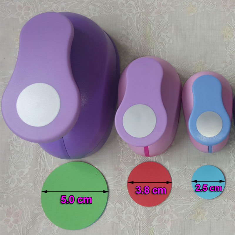 Perforadora de papel con forma de círculo para manualidades, cortador de papel con forma circular de 3, 2, 1,5 y 1 pulgada, para escuela y álbum de recortes,: 25mm38mm50mm