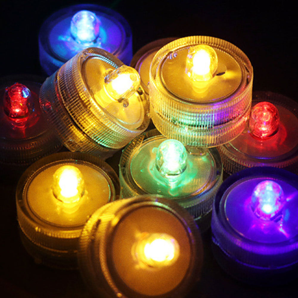 12 Teil/los Wasserdichte LED Teelicht Simulation Kerze Hochzeit Tauch Unterwasser Kerze Lichter Für Weihnachten Hochzeit Party Deko
