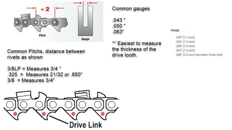 Alternate replacement Chain Saw Chain 10 Inch for HUSQVARNA STIHL 40 3/8 LP 050 Garden Tools