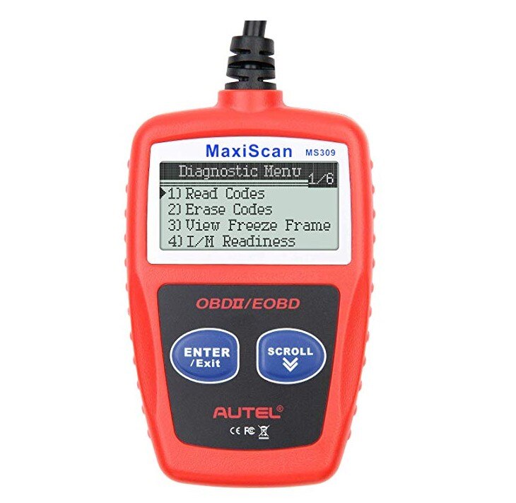 Autel MS309 Classic Enhanced Universal OBD II Scanner Car Engine Fault Code Reader CAN Diagnostic Scan Tool - Red: Default Title