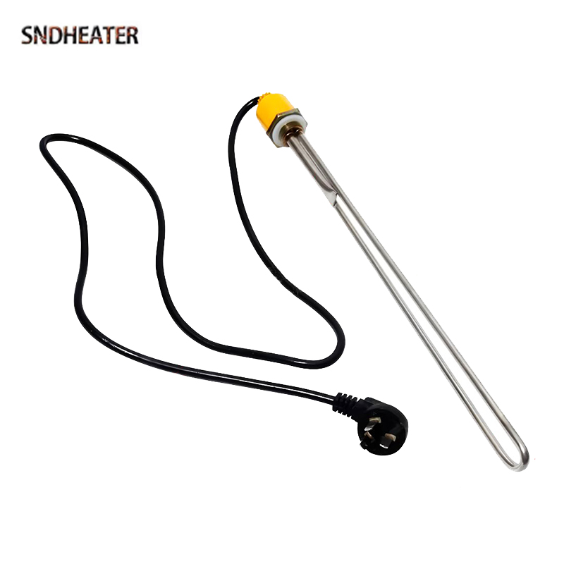 SNDHEATER 220V 1500W elemento calefactor de resistencia al agua Solar calentador eléctrico Industrial de 400MM con controlador de temperatura de enchufe