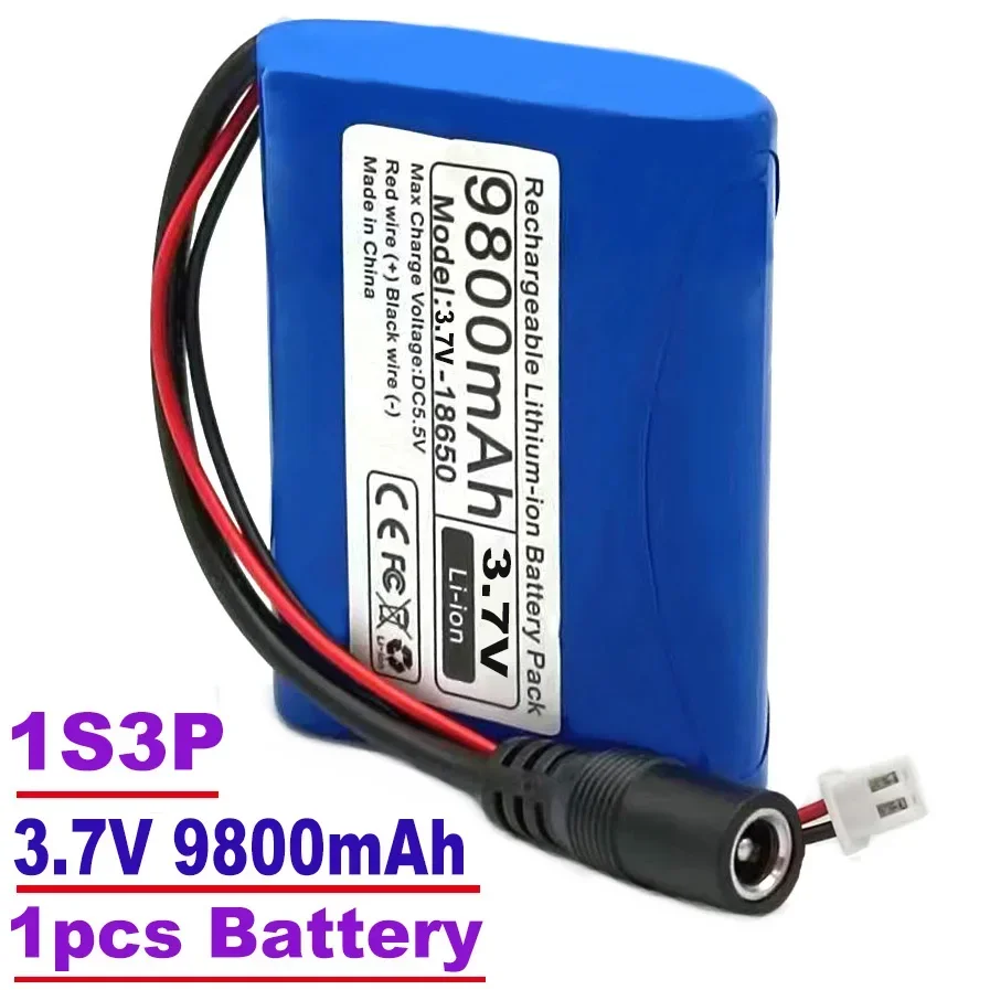 Mikrokontroler z 18650 akumulatorem litowym 3.7V głośnik z Bluetooth światło zewnętrzne zasilanie awaryjne: Czerwony