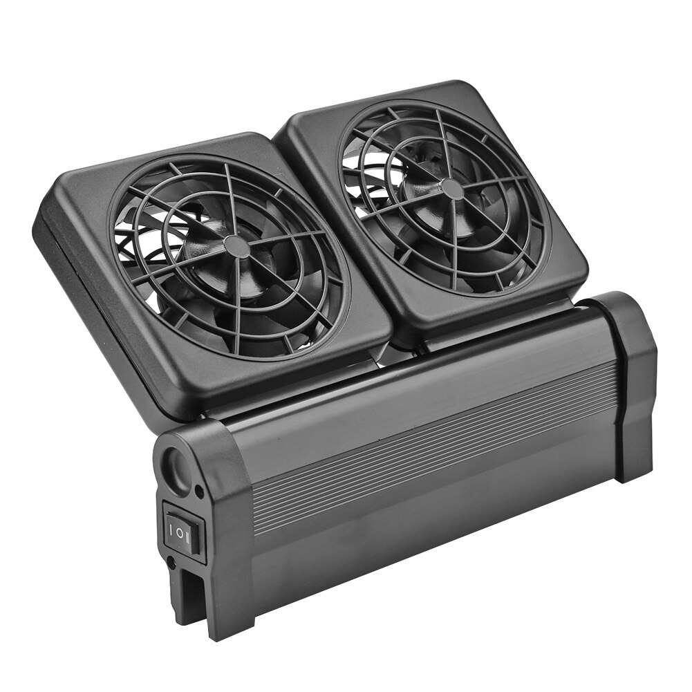 Aquarium Fish Tank Cooling Fan System Chiller Control Water Temperature 1/2/3/4 Fan Cooler Marine Pond Aquarium Accessories: EU 2FAN