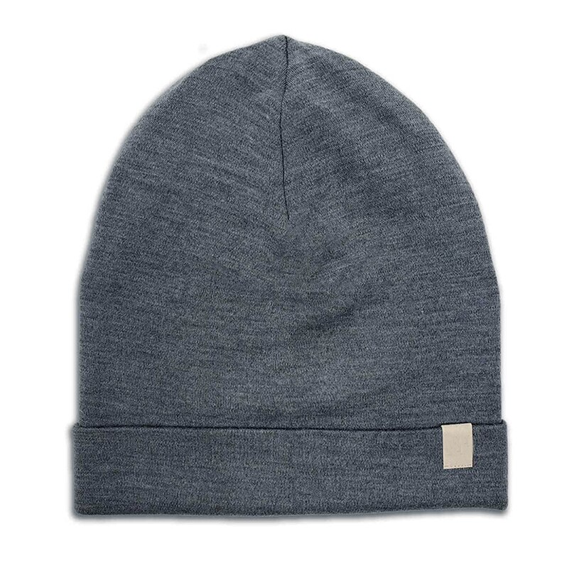 Unisex Merino Wol Manchet Beanie Hoed 100% Merino Wol Ridge Manchet Wol Beanie 2 Laag Warme Wollen Muts Mannen Vrouwen beanie Cap: Gray Heather