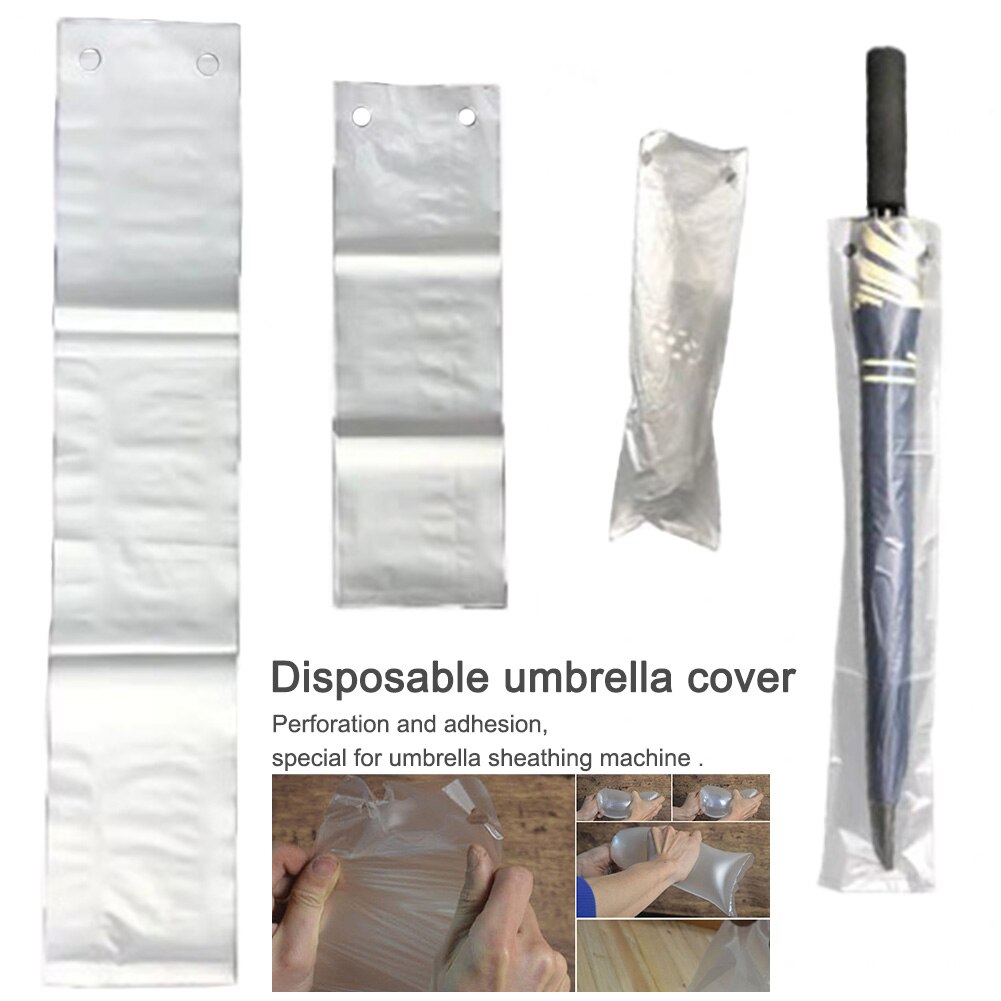 100pcs Umbrella Cover Transparent Disposable Waterproof Dustproof Anti Dirty Durable Solid Hotel Shop Leakproof Bag Practical