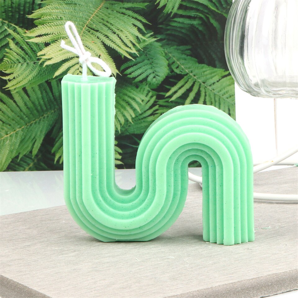 Canlde – moule en Silicone pour escalier, forme irrégulière s-m-h-irrégulière, moule en Cube, courbe, décoration 3D, bricolage