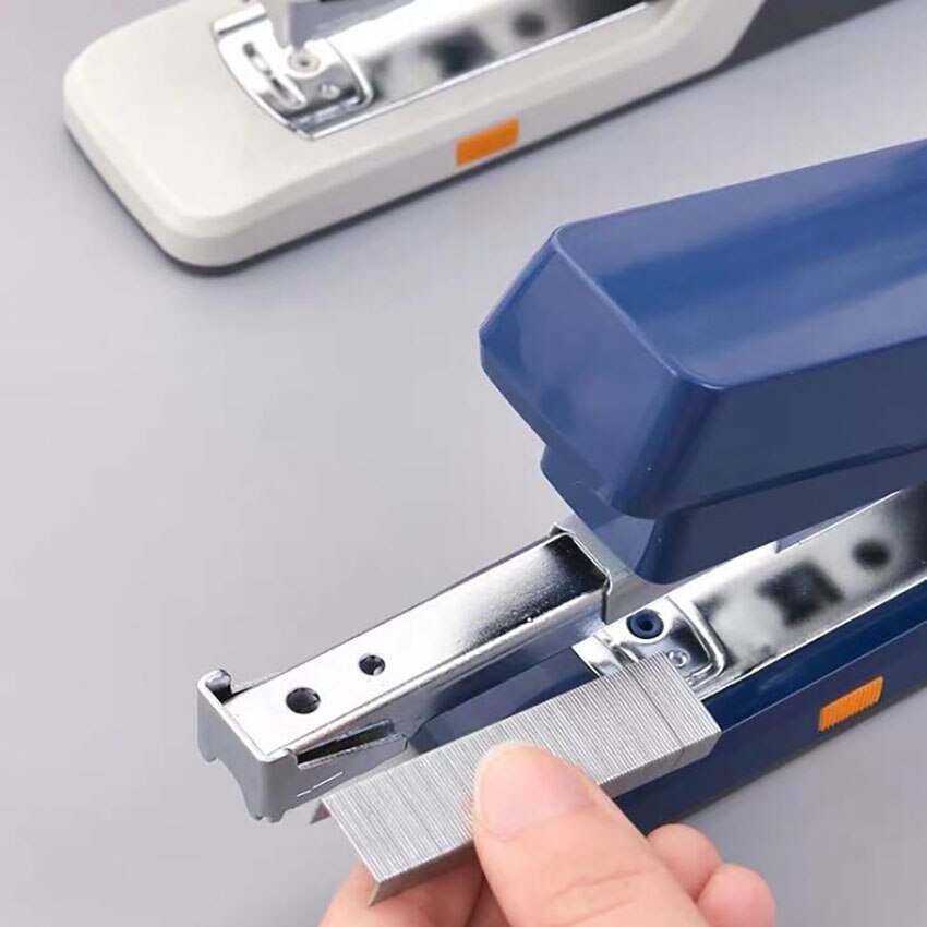 Grapadora de ahorro de trabajo, máquina de encuadernación multifuncional con interruptor de botón pulsador, encuadernación, 20 hojas, uso de grapas 24/6, 26/6