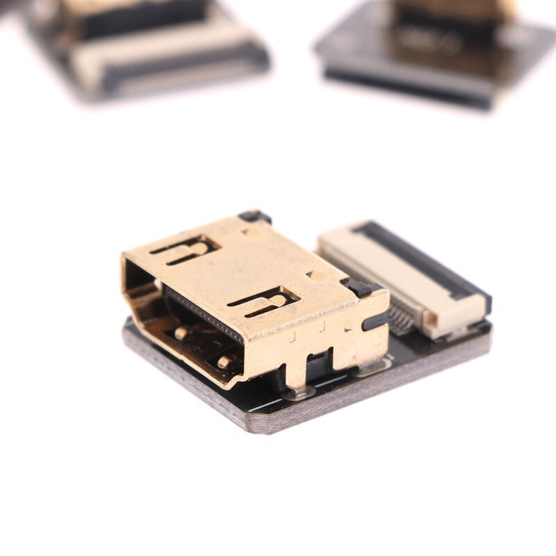 FPV Micro Mini HDMI-compatible Angled Adapter Male Female Connector FPC Flat Cable