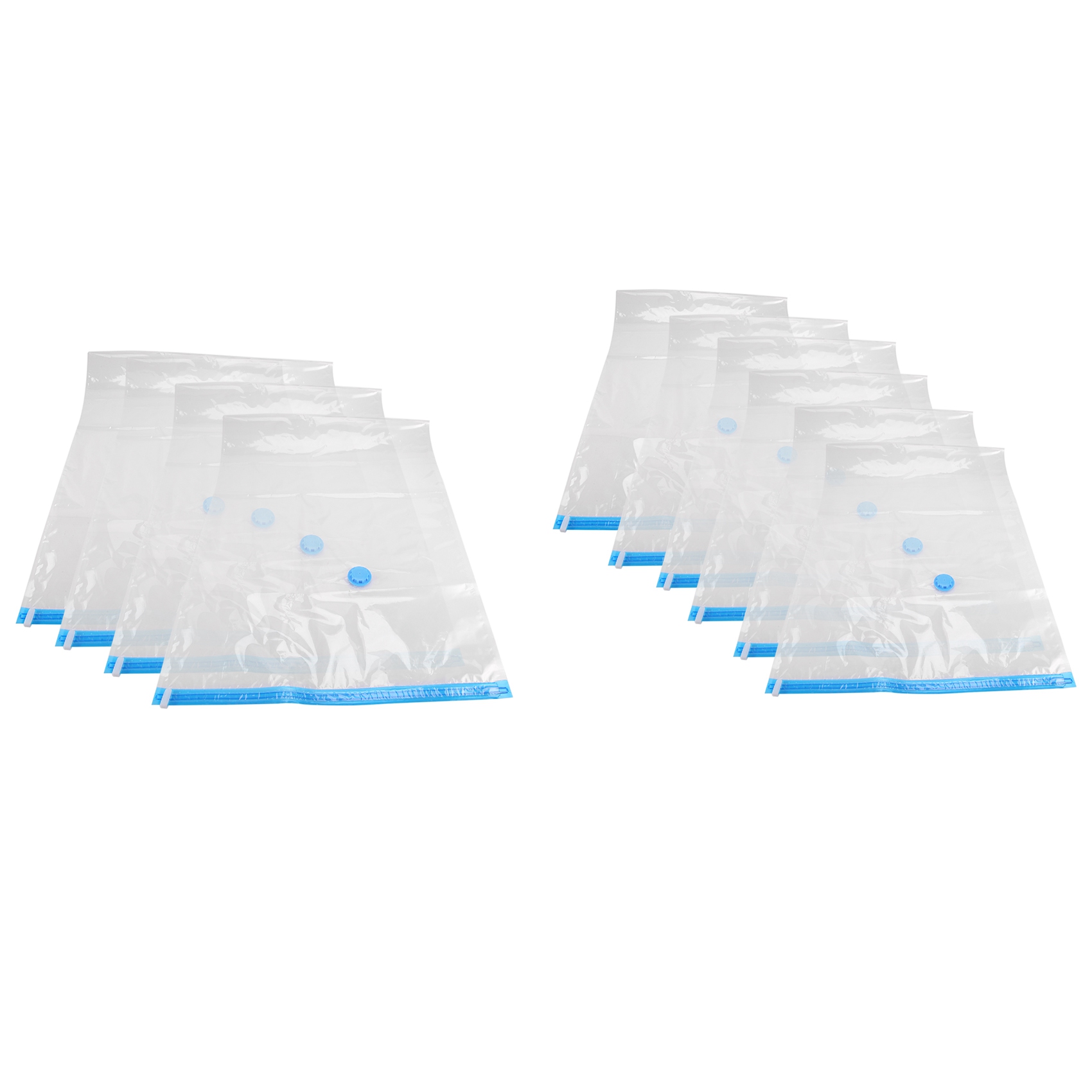 M12k- støvsugerposer, 10 stk. sæt, 2 størrelser, 6 stk. 40 x 60 og 4 stk. 60 x 80, robust til opbevaring af tøj, dyner og sengetøj. støvsuger