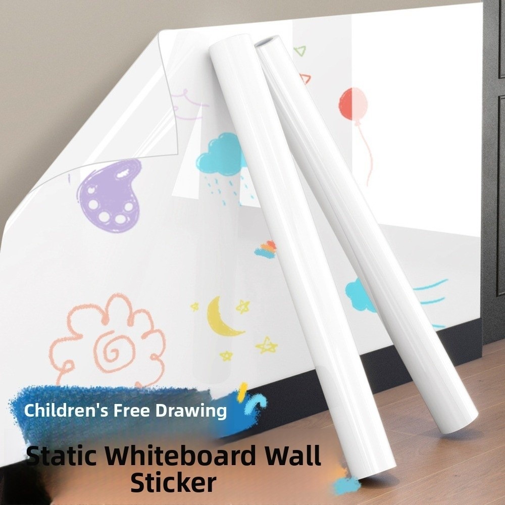 Electrostatic Whiteboard Sticker Reusable PP Teaching Graffiti Drawing Board Removable Household Erasable Whiteboard