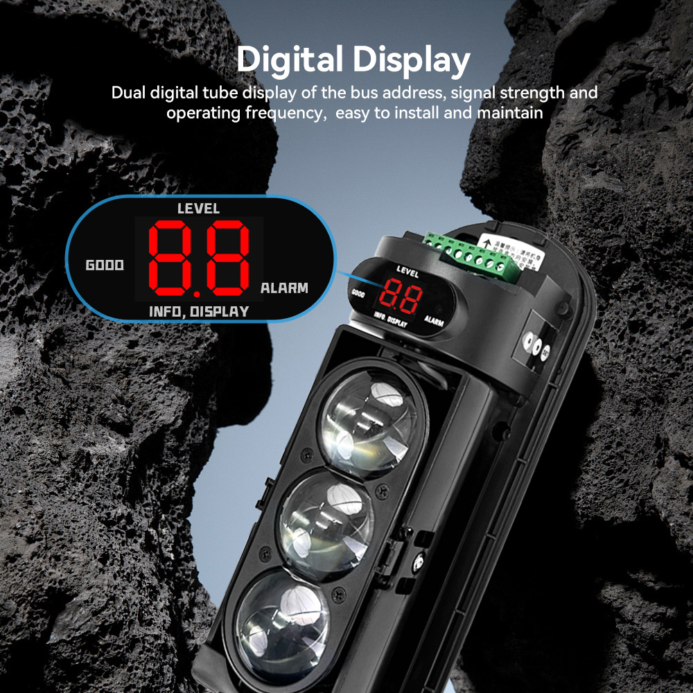 Meian Focus Wired Infrared Beam Detector, IP65 Waterproof Infrared Barrier Detector, 60m 100m 200m Infrared Sensor for Security