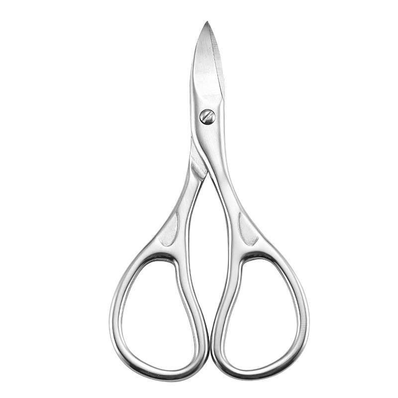 Professionele nagelschaar wenkbrauwen wimpers multifunctionele gebogen mes manicure pedicure nagel- en teennagelknipper: Rood
