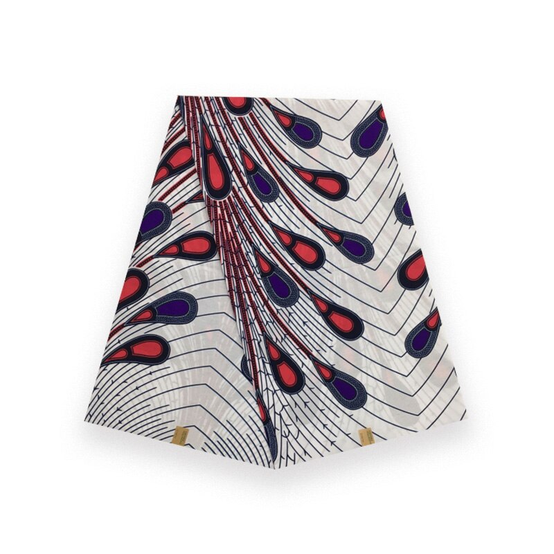 Tissu imprimé africain 100% coton | Modèle paon, véritable ankara, cire respirante, excellente , offre spéciale