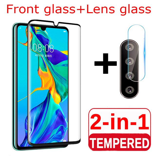 2 in 1 Screen Protector Volledige Beschermende Glas Voor Huawei P30 lite Pro Terug Camera Lens film Gehard Glas Op huawei P30 Lite: 2-in-1 / For Huawei P30 Pro