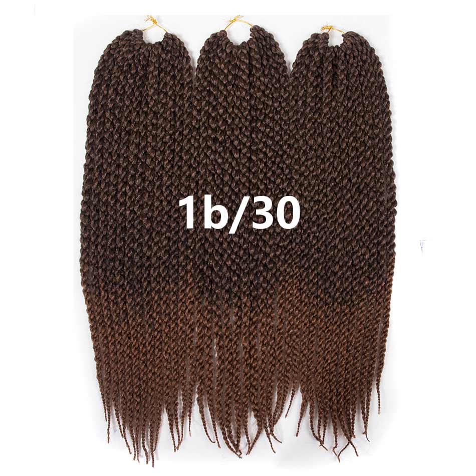 Qp Hair 3D Cubic Twist Crochet Braids Ombre 22" 120g/pack Ombre Crochet Braid Hair Extensions synthetic High Temperature Hair: T1B/30