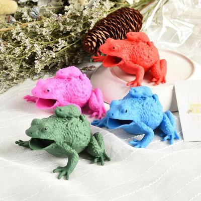 Yooap Squeeze Speelgoed Ei Splat Bal Anti Stress Decompressie Cure Speelgoed Reliever Beste Voor Kinderen Volwassen Speelgoed 4 Stuks: Egg Swallowing Frog