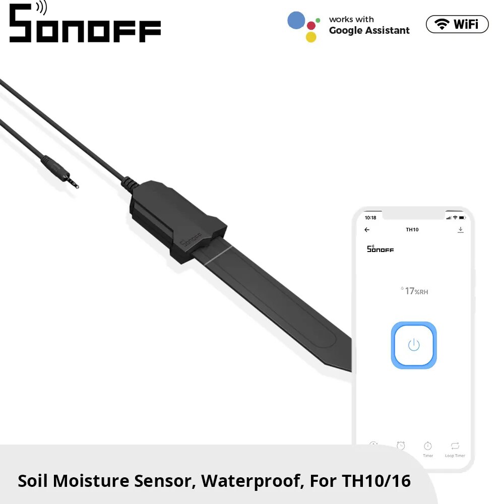 Sonoff TH10 Wifi Smart Draadloze Schakelaar Ondersteuning Temperatuur En Vochtigheid Monitoring Via Si7021 AM2301 Ondersteuning Alexa Google Thuis: MS01 Soil Sensor