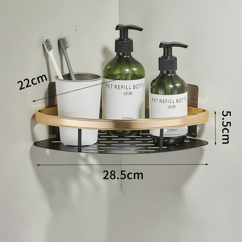 Bathroom Shower Corner Shelf Rack Shower Gel Bottles Facial Cleanser Holder Bath Triangular Adhesive Shower Caddy Basket Shelves: plum