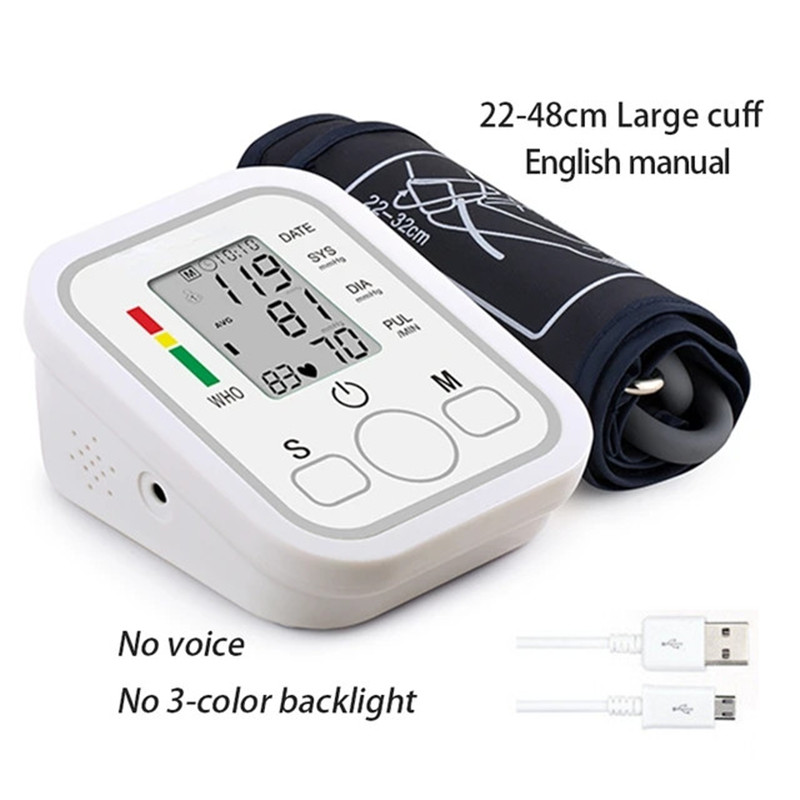 Saint Health tensiometros digitales de brazo baumanometro tensiómetro mecánico monitor de presión arterial toma presion arterial LCD equipo medico monitor de presión arterial para la salud de la familia