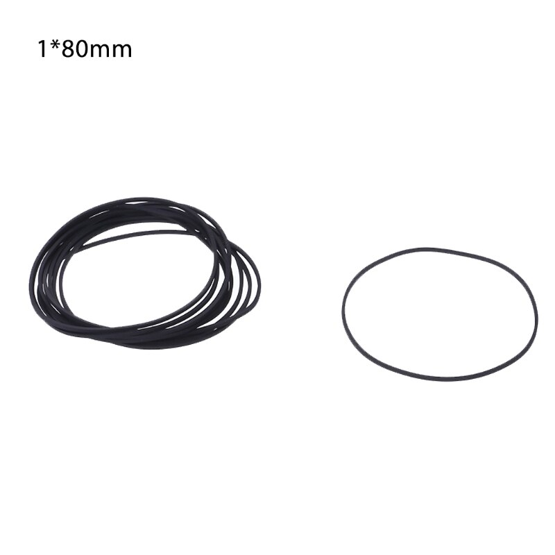 10 Uds coche correas planas de Cassette de DVD grabadora de cinta giratoria de la correa de cinta de Cassette de 1mm: H