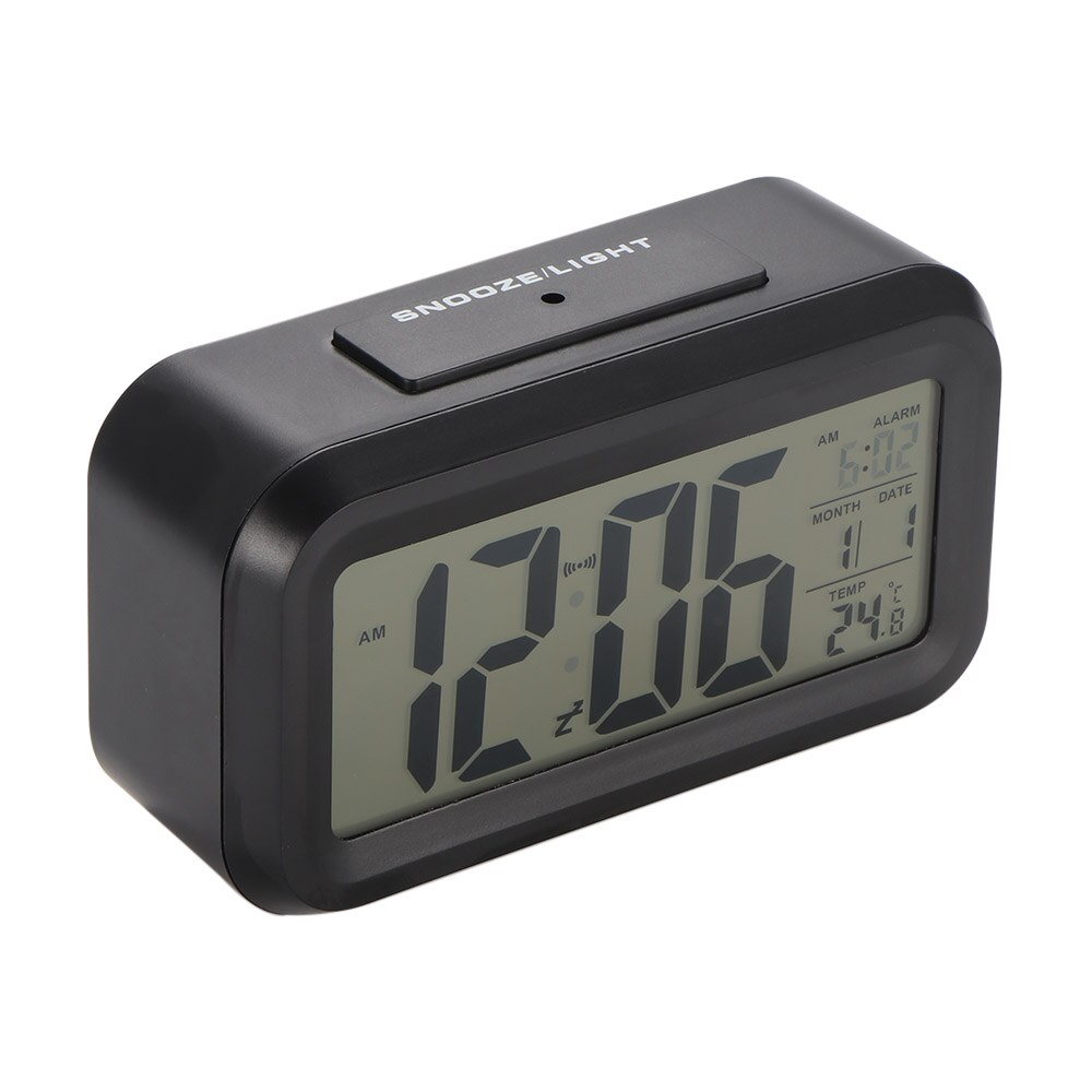 Despertador Digital con pantalla LCD, Sensor de retroiluminación electrónico de tiempo de repetición, luz nocturna, mesa de oficina, estudiante, reloj despertador para niños