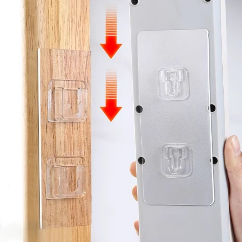 Ganchos transparentes multiusos, ganchos de pared adhesivos de doble cara, impermeables, para ropa, sombreros, toallas, ganchos para puerta de baño y cocina