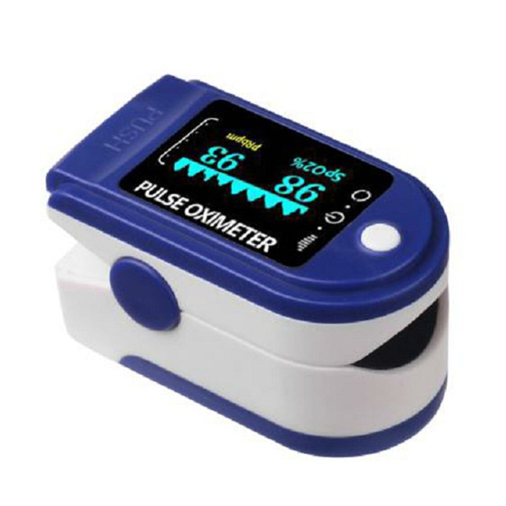 Draagbare Vingertop Oximeter Verzadiging Hartslag Monitoring Vinger Clip Tft-kleurenscherm Oximeter Blood Oxygen Monitor: Blauw