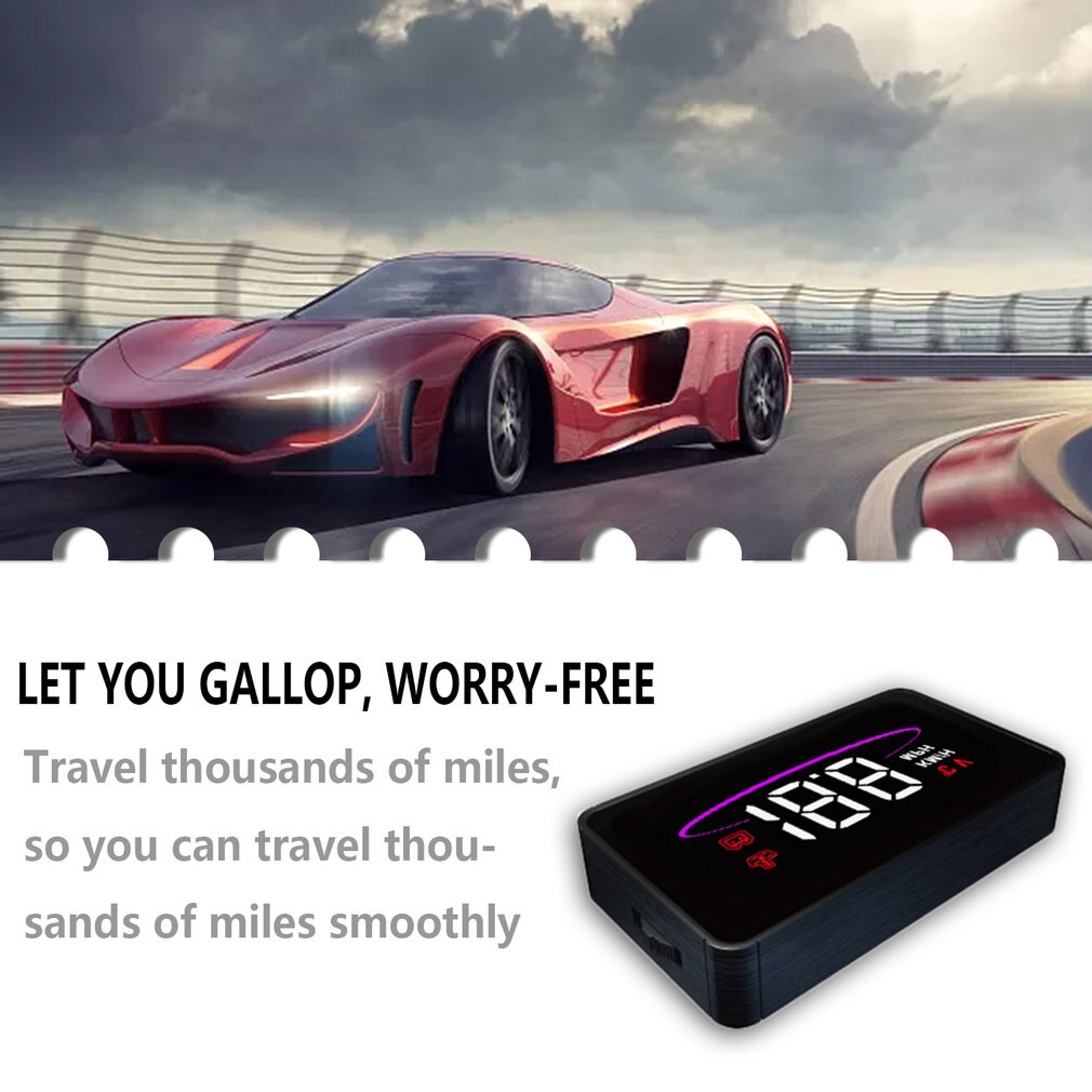 L2 Hud Head-Up Display Multifunctionele Water Temperatuur Per Uur Obd Auto Display Kleur Veranderende Sfeer Licht