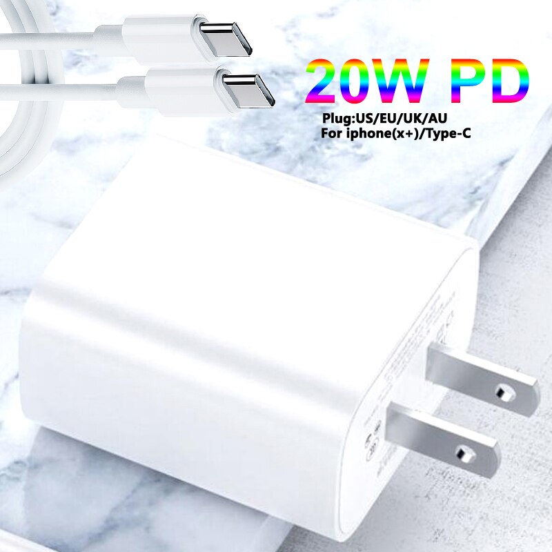 USB Type C Charger PD 20W Fast Charging Mobile Phone Adapter For iPhone 12 11 Pro Max X Huawei Xiaomi mi 10 Redmi Samsung