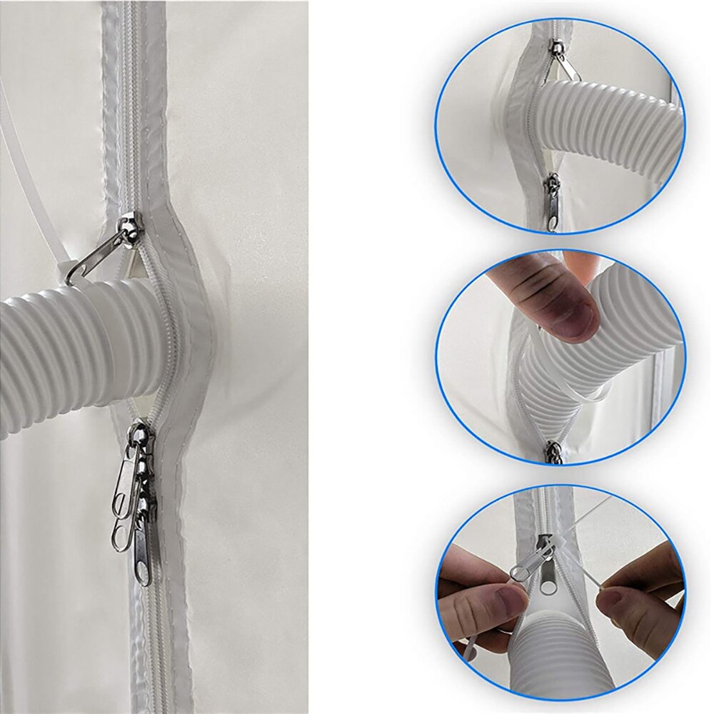 Universal Air Lock Window Seal Cloth Plate Zipper Seal Window Door Sliding Seal Baffle Kit For Mobile Air Conditioner