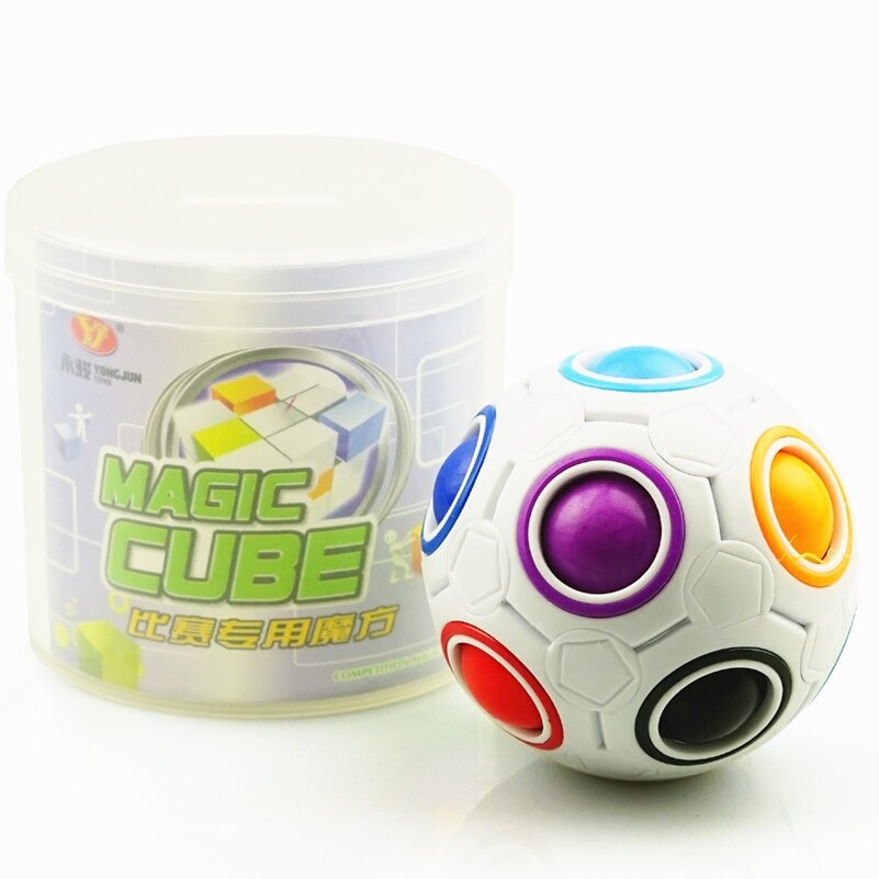 Yongjun Magic Cube Speed Rainbow Puzzles Ball Football cubo magico Educational Learning Toys for Children Kids Toys boy: Default Title