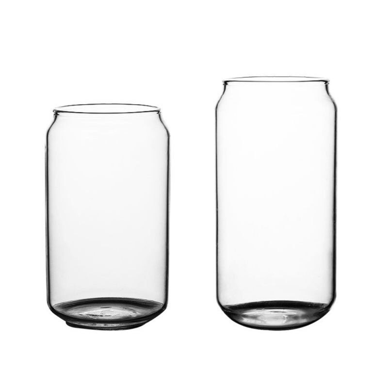 1pc glas mugg cola burk formad glas mugg kall dryck kopp cafe dryck juice mjölk kopp värmebeständig drink glas mugg