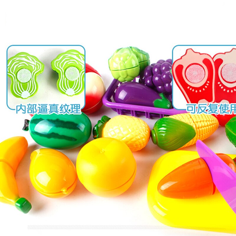 Mini Keuken Kinderen Cookware Pot Pan Kids Pretend Koken Spelen Speelgoed Simulatie Groenten Fruit Kookgerei Speelgoed Set Wyw