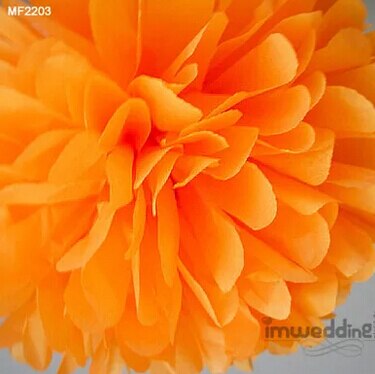 10 stücke handgefertigt 4 &#39;&#39;(10 cm) Gewebe Papier Pom Poms Papier Blume Ball Pompom Für Heimat Garten Hochzeit Geburtstag &Ampere; Hochzeit Auto Dekoration: Orange