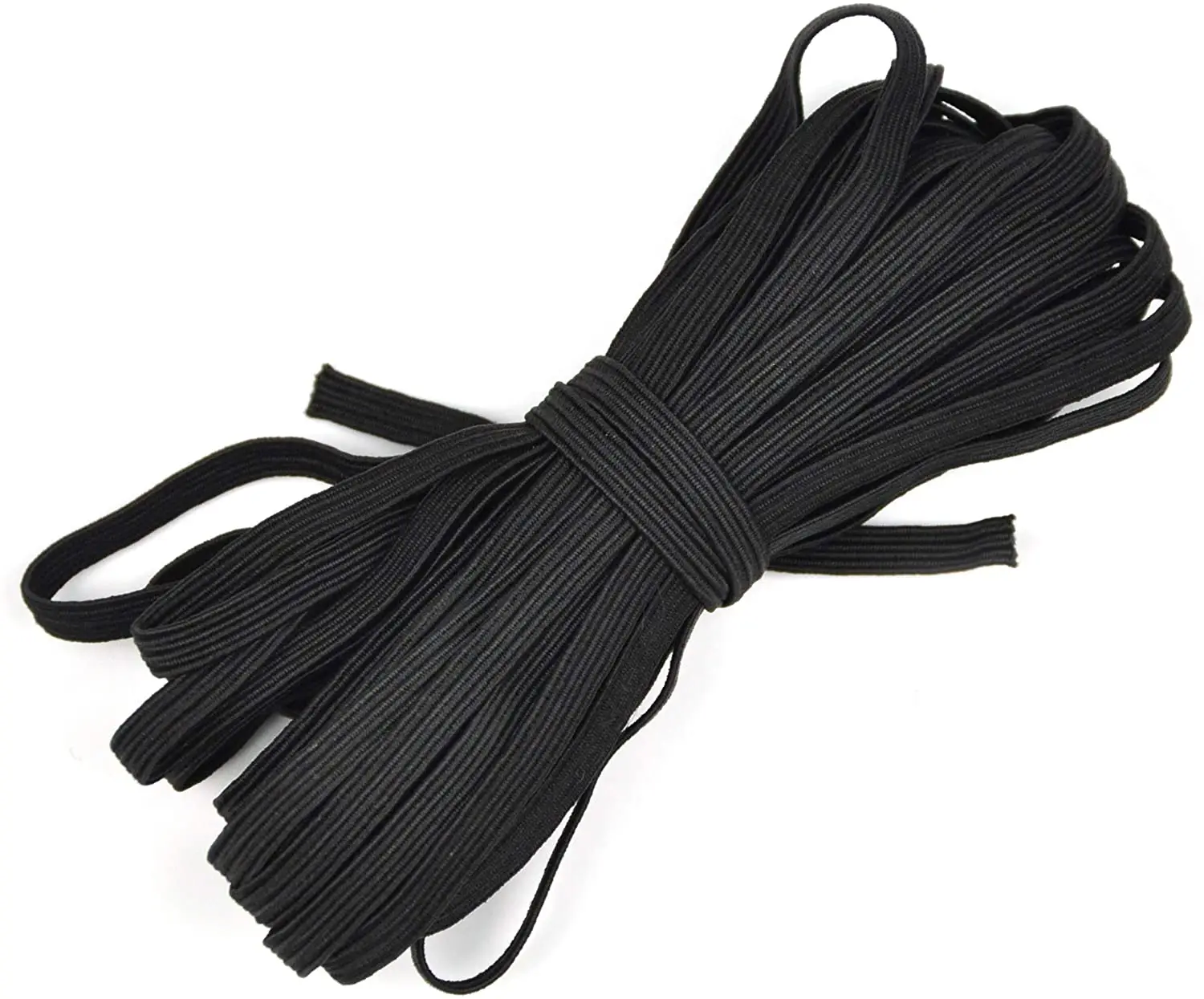 Bandas elásticas de 10M, cuerda elástica de 3/4/5/6/8/10mm, banda elástica pesada, banda elástica de tela suave, banda de punto elástica, manualidades y costura: Negro / 30 mm