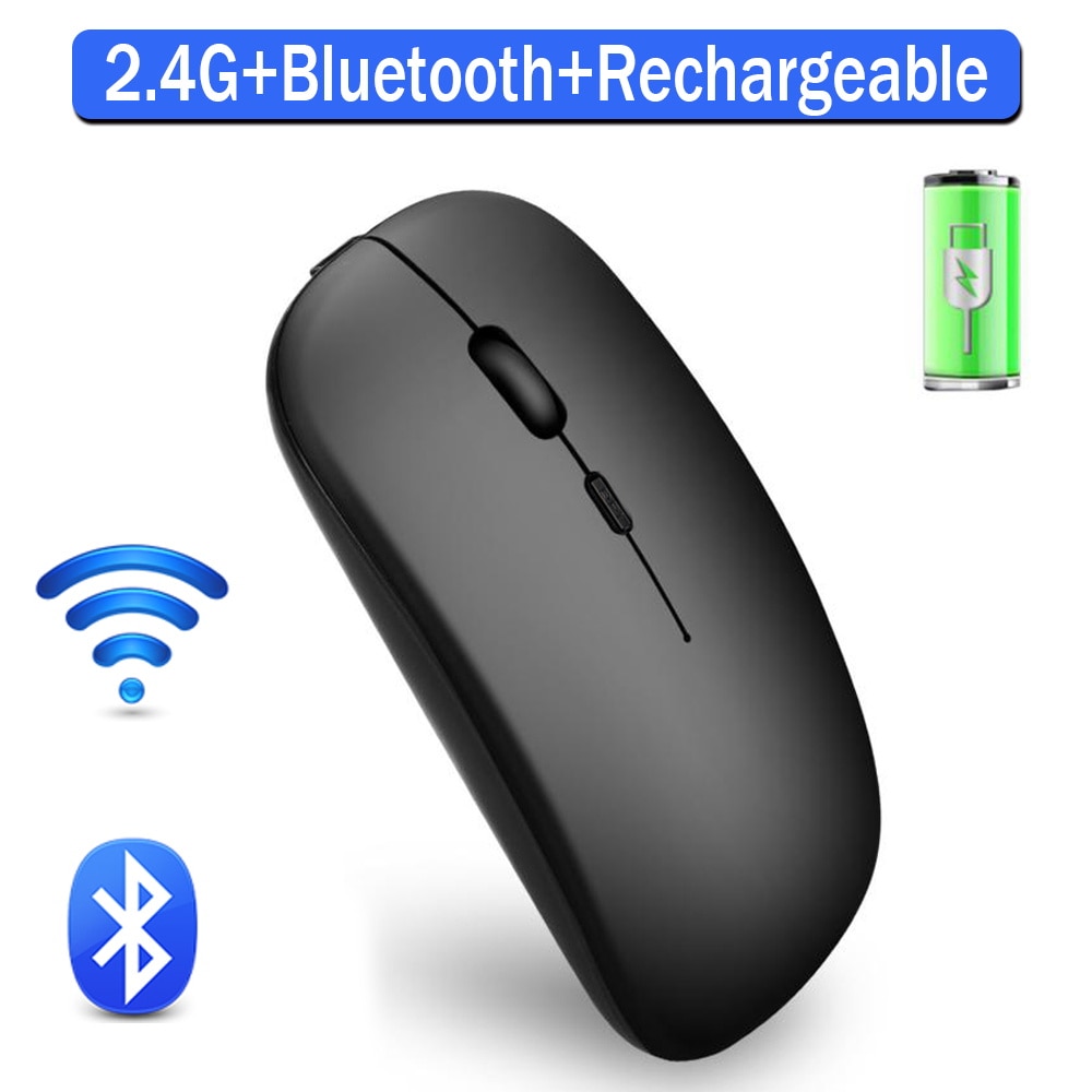 Draadloze Muis Bluetooth Oplaadbare Muis Draadloze Computer Stille Mause Ergonomische Mini Muis Usb Optische Muizen Voor Pc Laptop