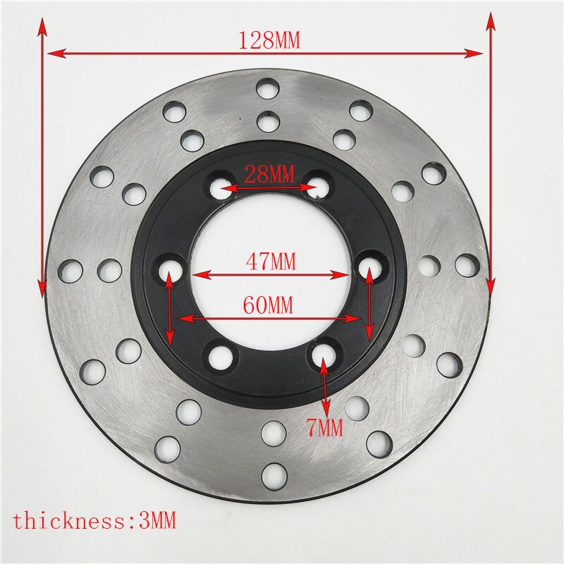 130Mm Remklauw Schijf Rotor 125cc 150cc Quad Dirt Bike Atv Roketa Buggy Taotao Sunl Bmx Bms