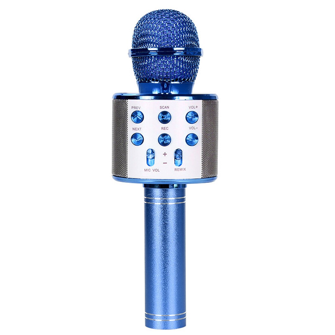 WS858 Wireless Bluetooth Microphone Condenser Microphone Karaoke Mic Radio Studio Recording Mic with LED Light
